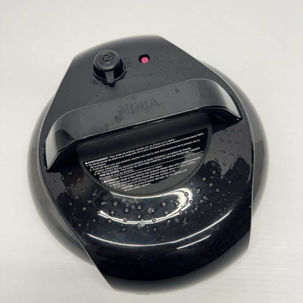 Ninja Foodi 6.5 Quart Pressure Lid Replacement OP301 I07 Black Stainless Steel